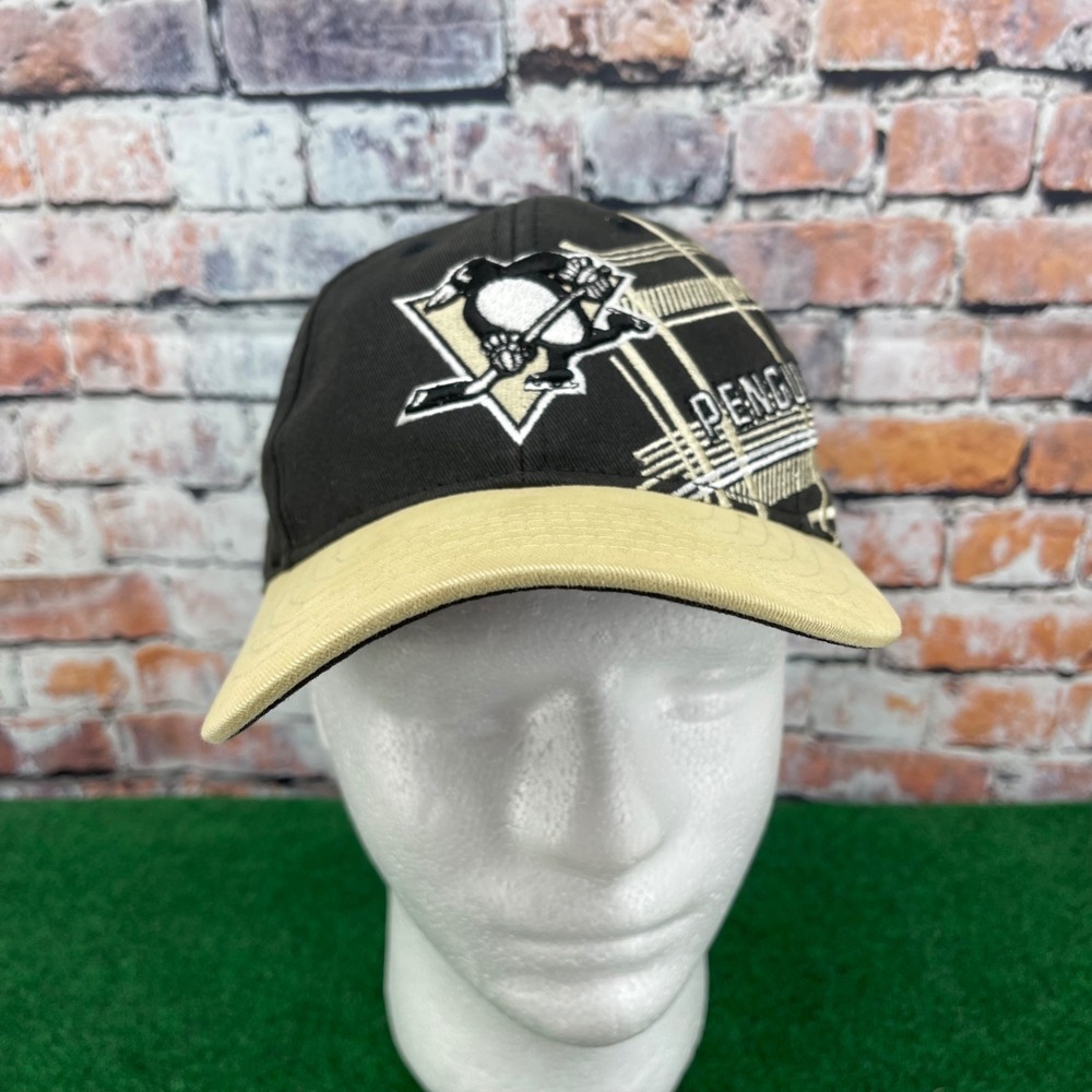 Old Time Hockey NHL Pittsburgh Penguins Hat OSFA Black Tan Futures Collection